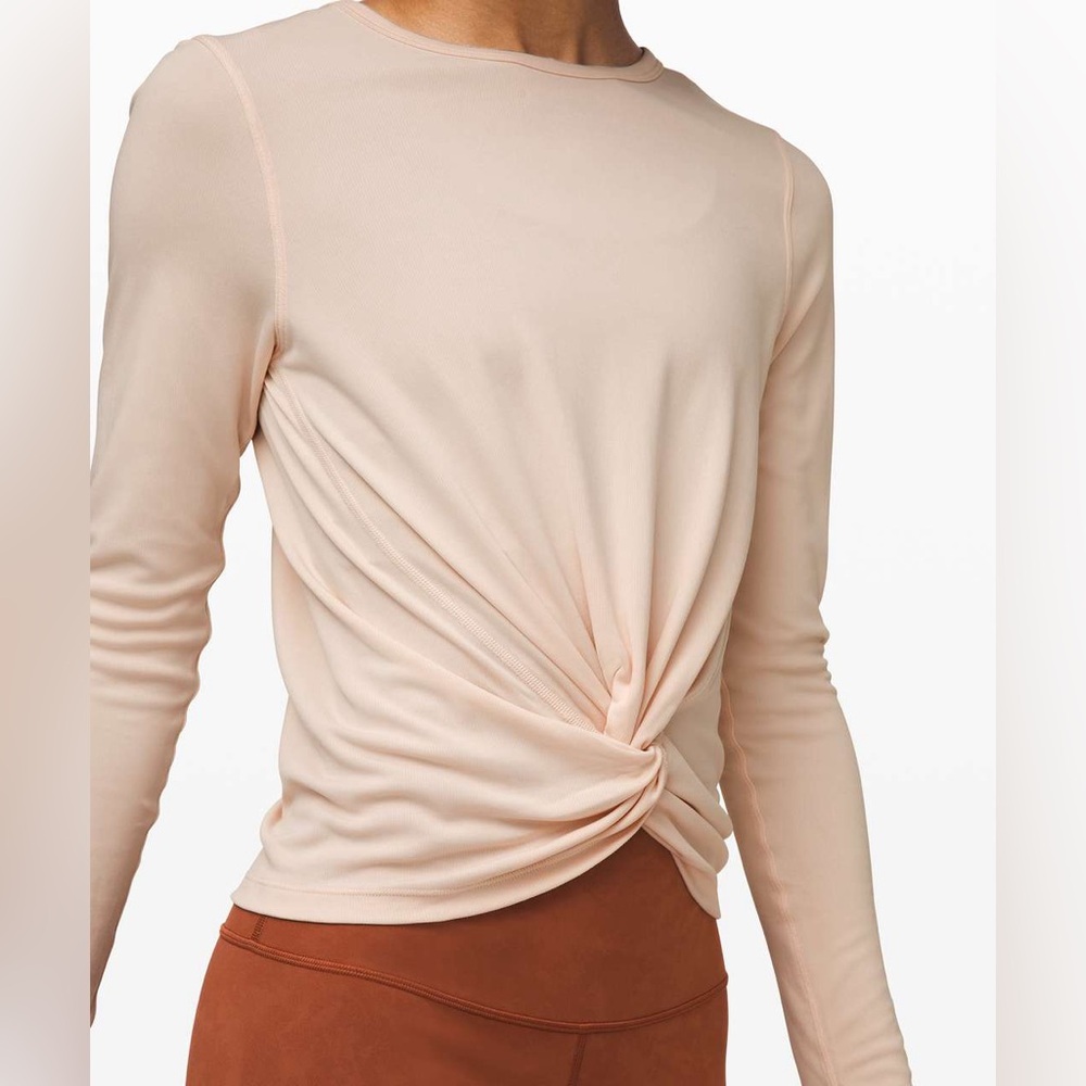 Lululemon Crescent Long Sleeve Cupro Rib Top Size 2/4